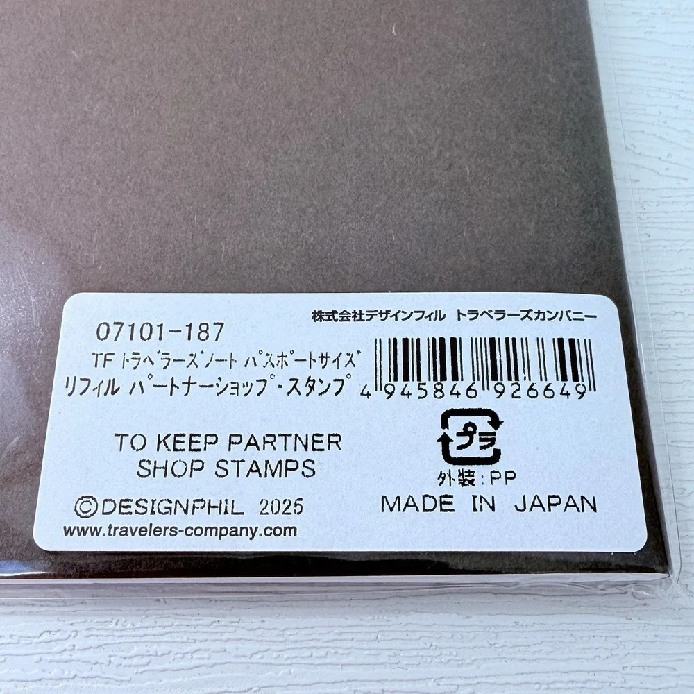 NEW TRAVELER'S Company Partner Shops Passport Stamp Notebook Refill